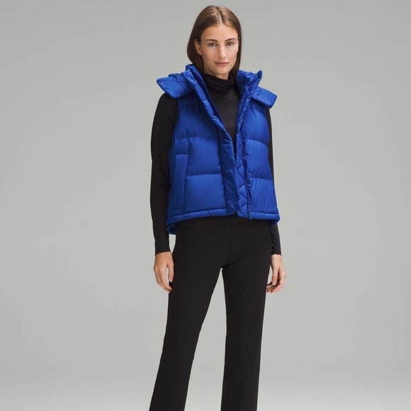 Lululemon Wunder Puff Cropped Vest, Symphony Blue, Size 12 - Picture 3 of 7